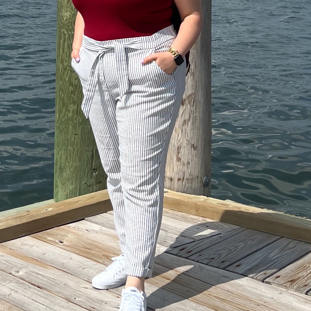 High rise ankle pants